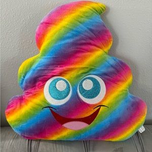 Fun Express Rainbow Emoji Poop Pillow Soft Plush